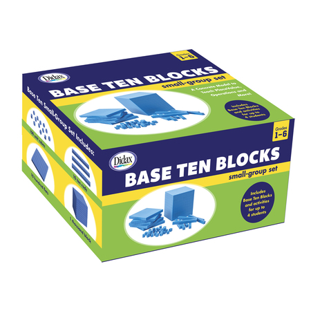 DIDAX Base Ten Blocks Small-Group Set, 161 Pieces 211738